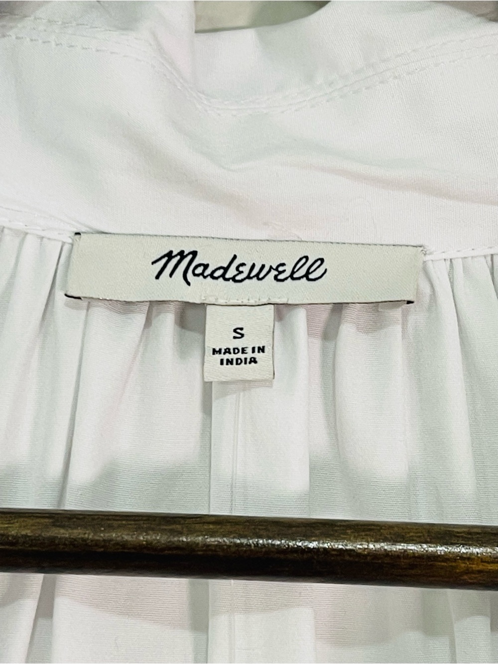 Madewell NWT Poplin Splitneck Midi Shirtdress Size Small in White - Picture 9 of 16